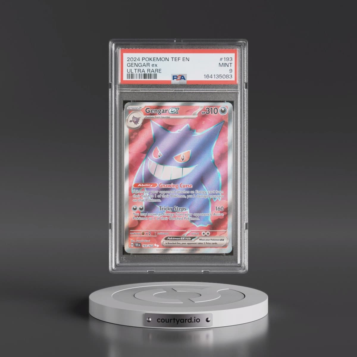 2024 Pokémon Tef EN-Temporal Forces #193 Gengar EX - Holo Ultra Rare (PSA 9 MINT)