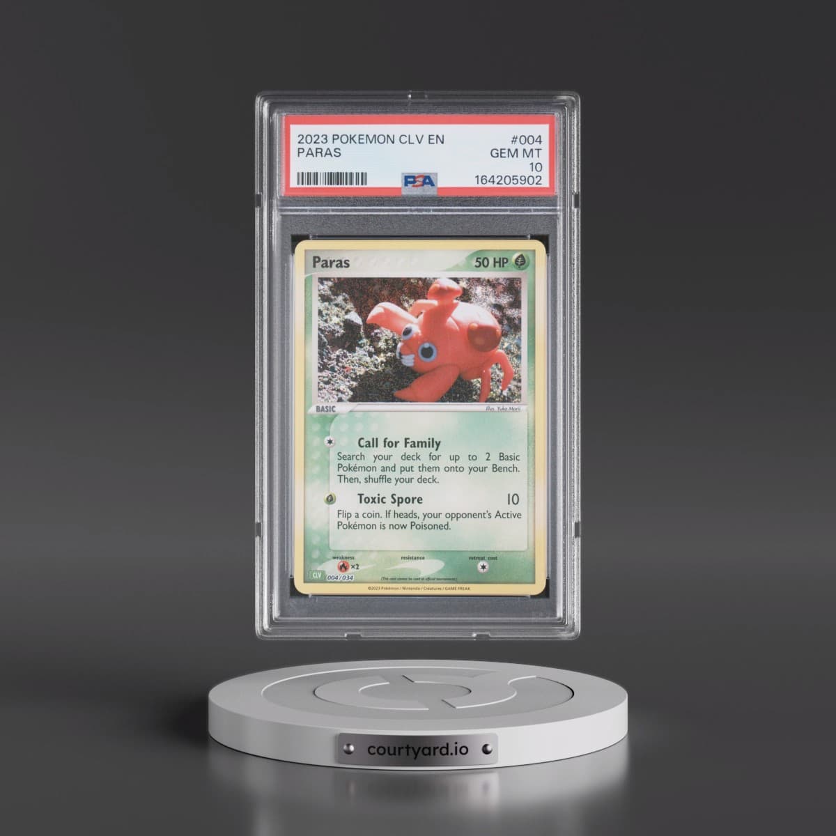 2023 Pokémon CLV-Trading Card Game Classic Venusaur & Lugia EX Deck #004 Paras (PSA 10 GEM MINT)