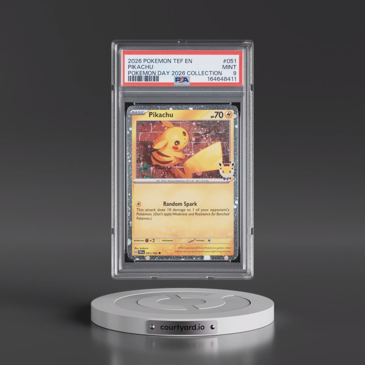 2026 Pokémon Tef EN-Temporal Forces #051 Pikachu - Pokemon Day 2026 Collection (PSA 9 MINT)