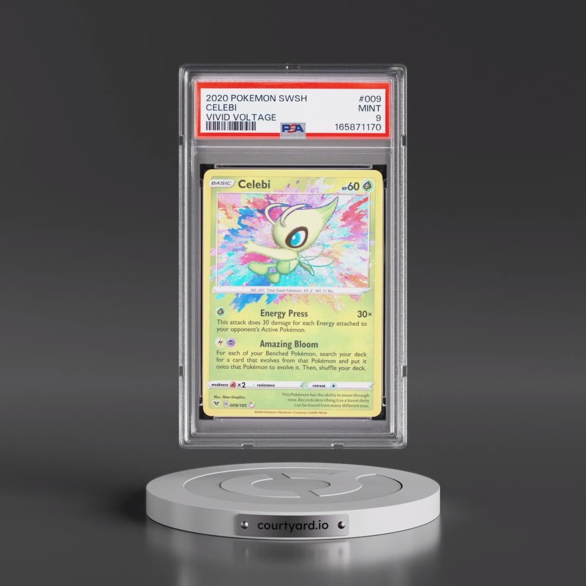 2020 Pokémon Sword & Shield Vivid Voltage #009 Celebi (PSA 9 MINT)