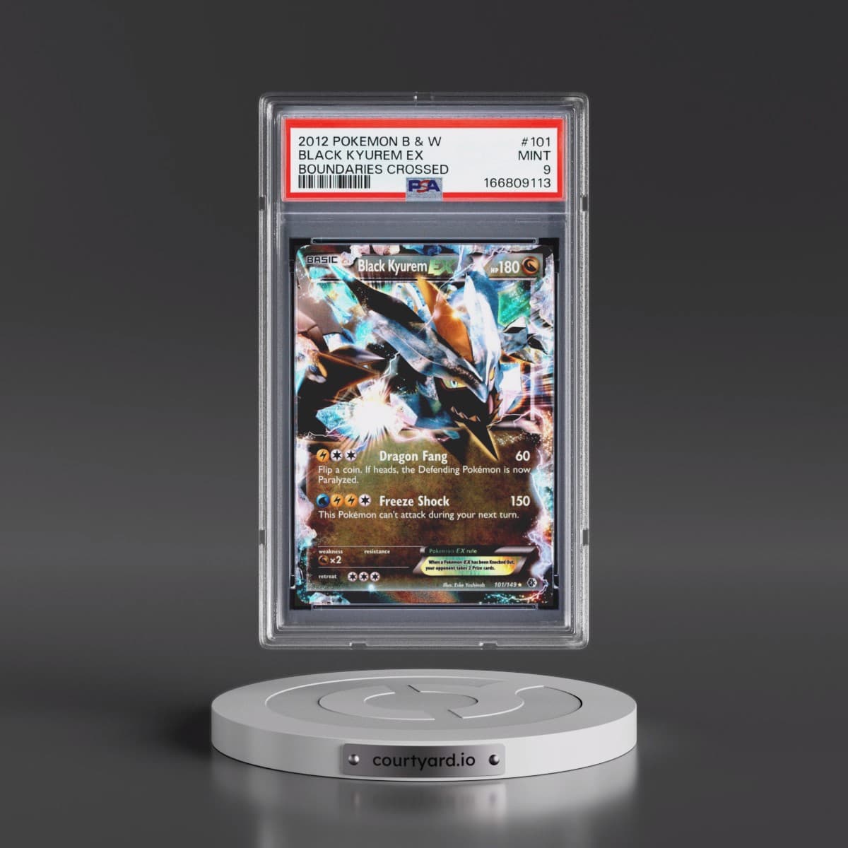 2012 Pokémon Black & White Boundaries Crossed #101 Black Kyurem EX - Holo (PSA 9 MINT)