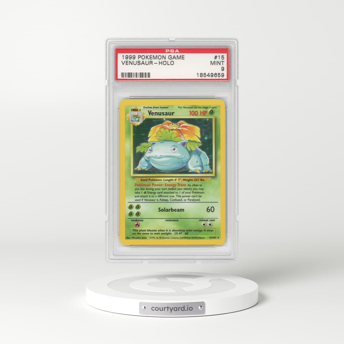 1999 Base Set #15 Venusaur - Holo (PSA 9 MINT)