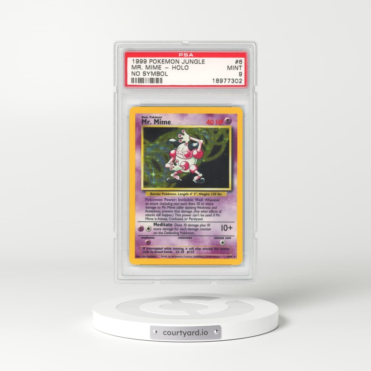 1999 Jungle #6 Mr. Mime (PSA 9 MINT)