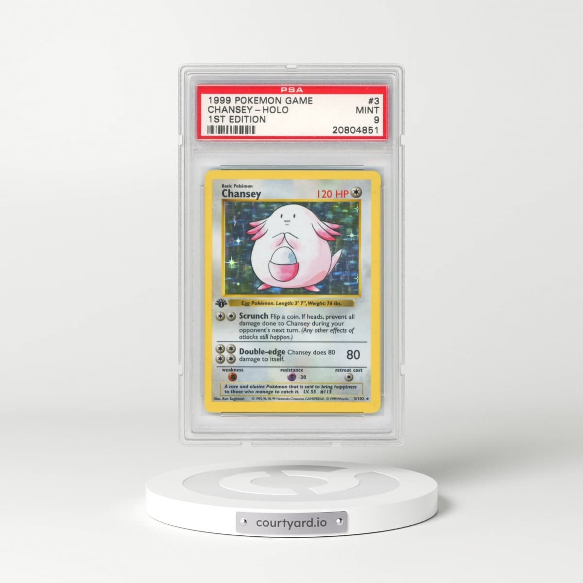 1999 Pokémon Game #3 Chansey - 1st Edition Holo (PSA 9 MINT)