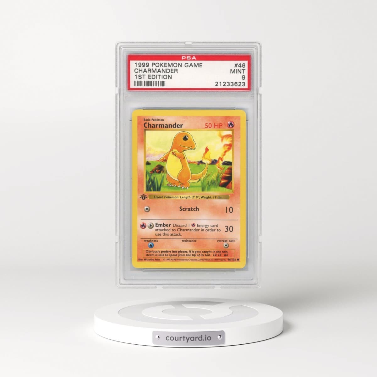 1999 Pokémon Game #46 Charmander - 1st Edition (PSA 9 MINT)