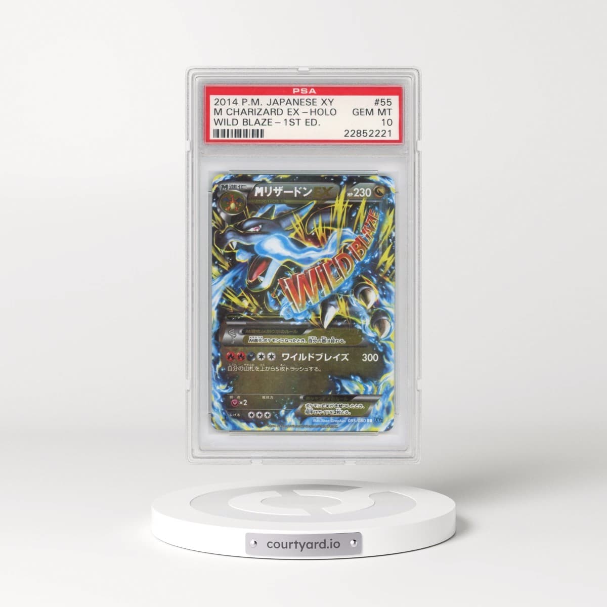2014 Pokémon XY Wild Blaze #055 M Charizard EX - 1st Edition Holo (PSA 10 GEM MINT)