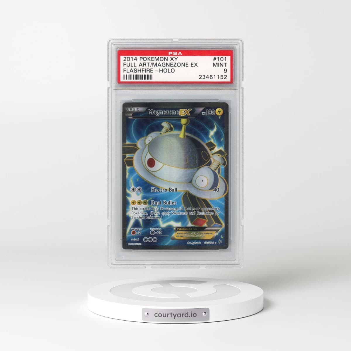 2014 Pokémon XY Flashfire #101 Magnezone EX - Holo Full Art (PSA 9 MINT)