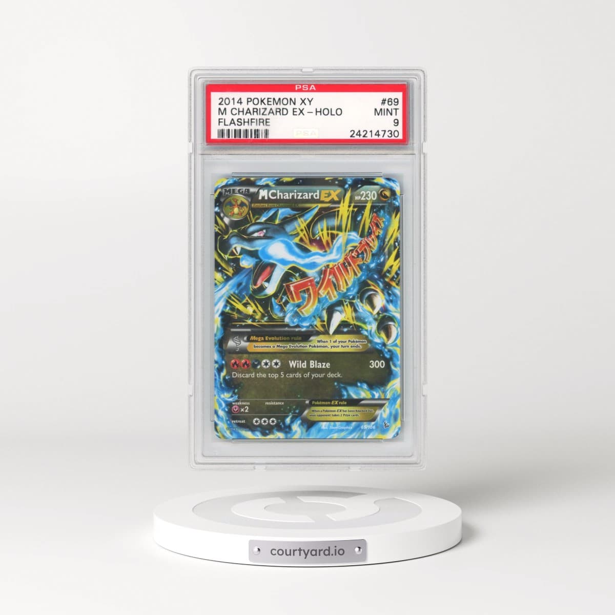 2014 Pokémon XY Flashfire #69 M Charizard EX - Holo (PSA 9 MINT)