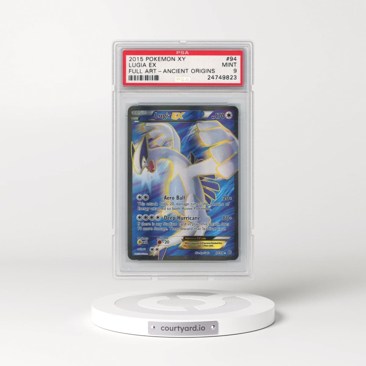 2015 Pokémon XY Ancient Origins #94 Lugia EX - Holo Full Art (PSA 9 MINT)