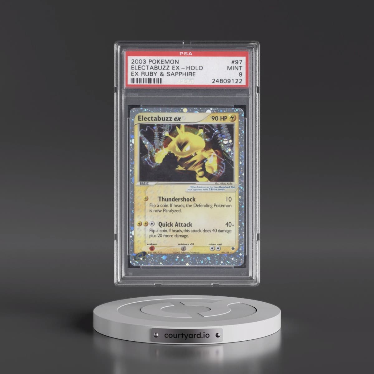 2003 Pokémon EX Ruby & Sapphire #97 Electabuzz EX - Holo Holo (PSA 9 MINT)