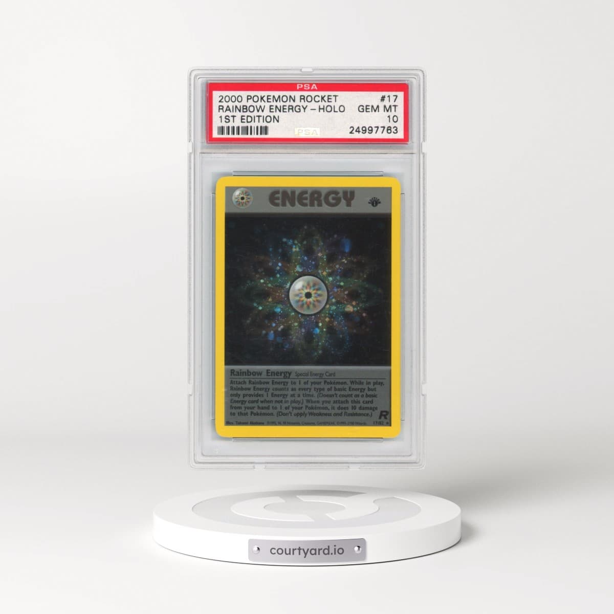 2000 Pokémon Rocket #17 Rainbow Energy - 1st Edition Holo (PSA 10 GEM MINT)