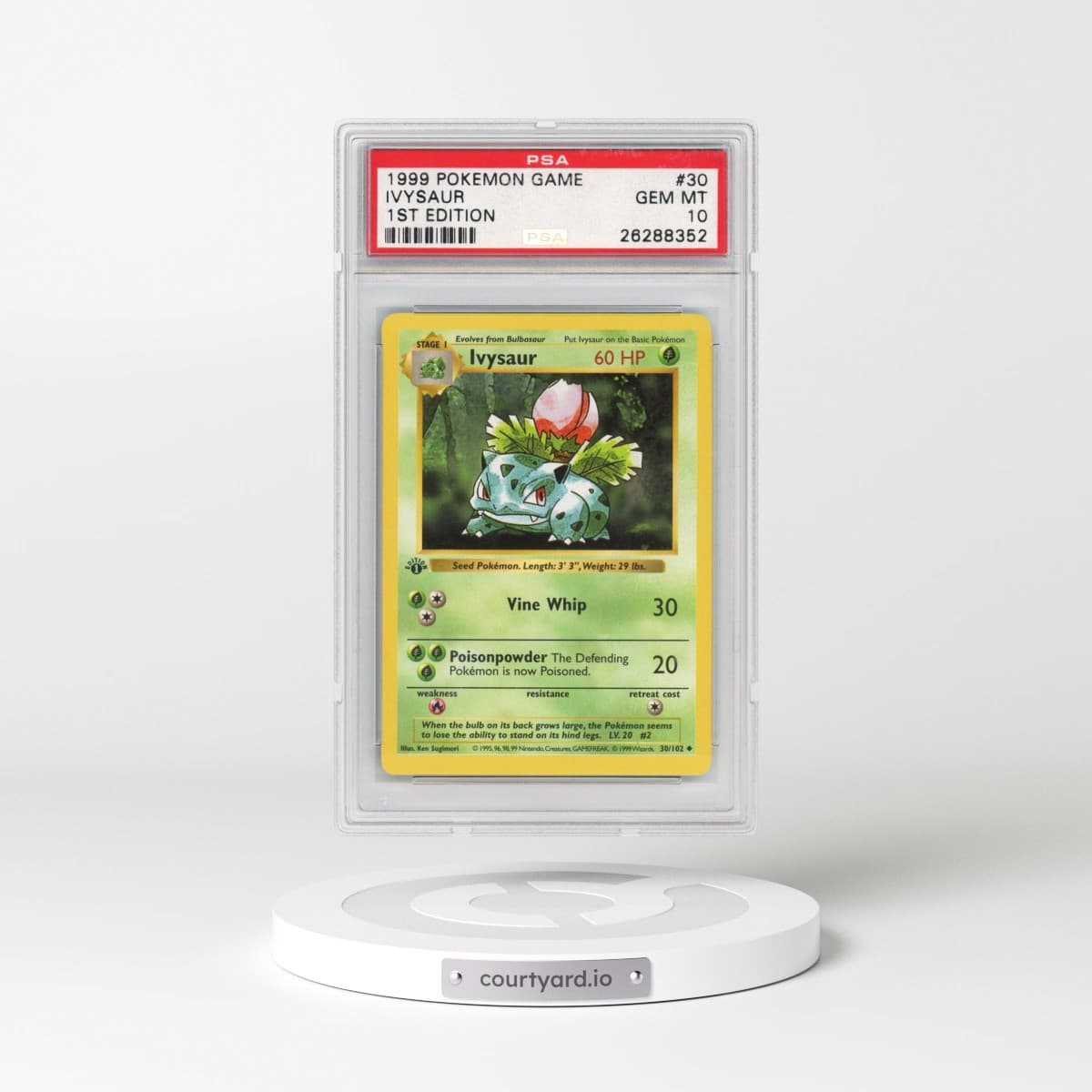 1999 Pokémon Game #30 Ivysaur - 1st Edition (PSA 10 GEM MINT)