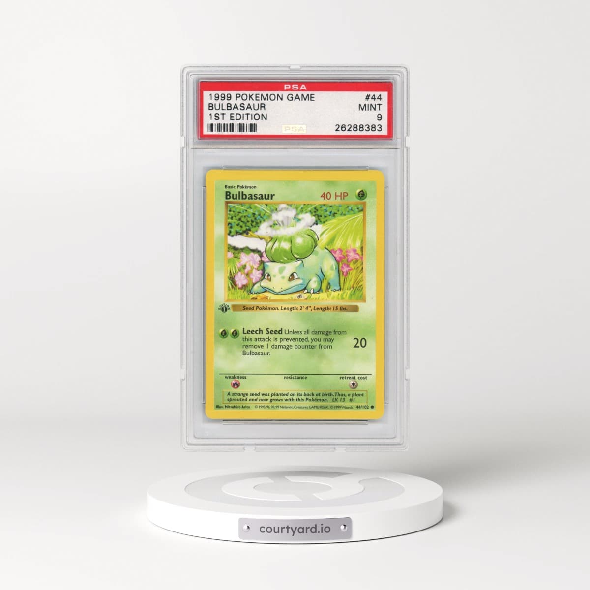 1999 Pokémon Game #44 Bulbasaur - 1st Edition (PSA 9 MINT)