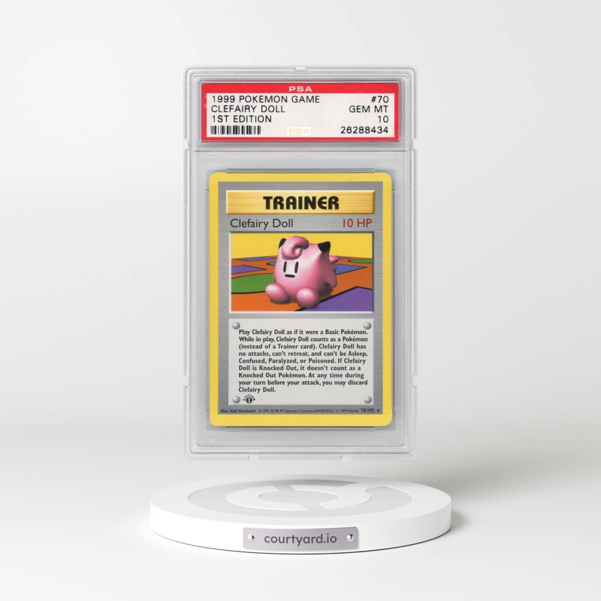 1999 Pokémon Game #70 Clefairy Doll - 1st Edition (PSA 10 GEM MINT)