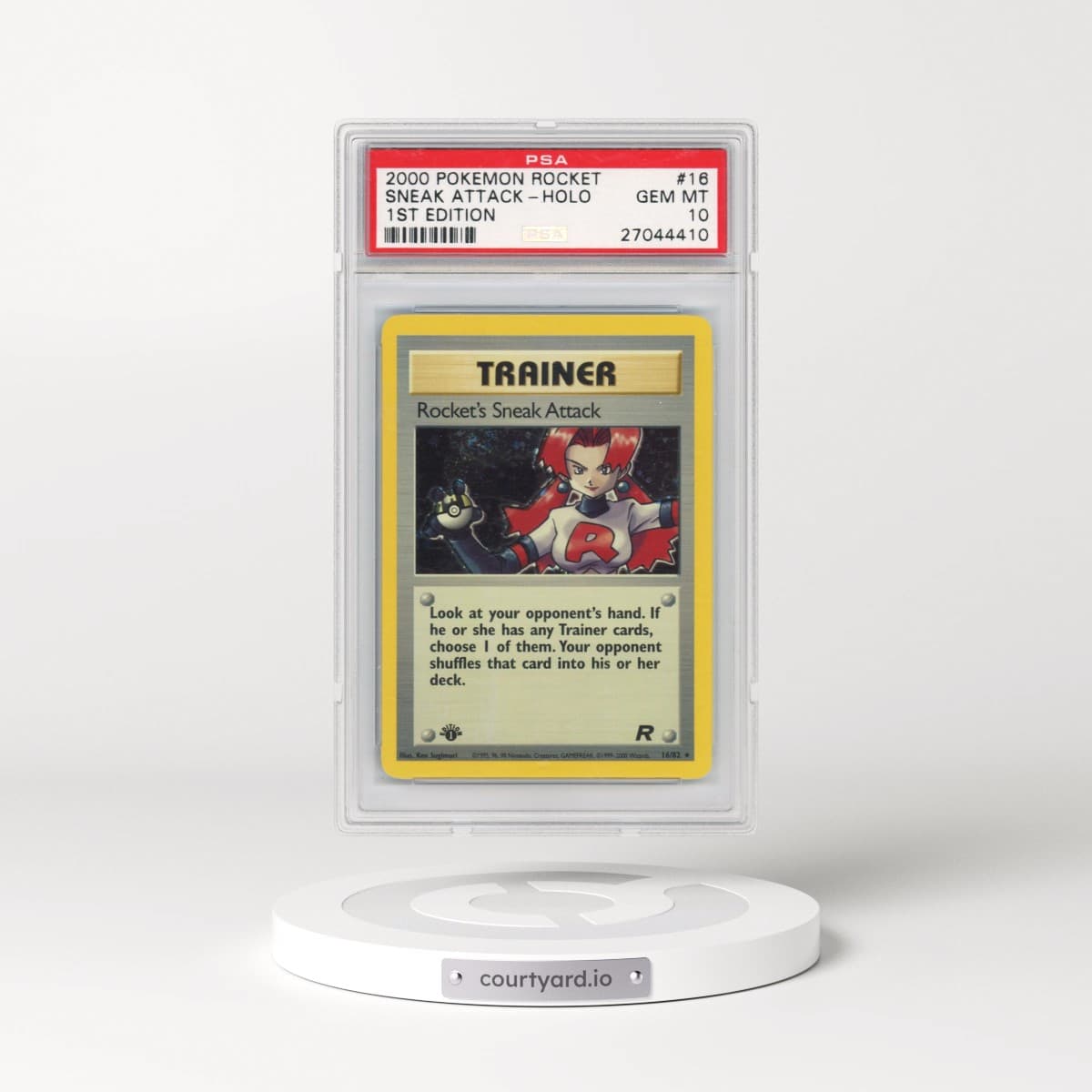 2000 Pokémon Rocket #16 Rocket's Sneak Attack - 1st Edition Holo (PSA 10 GEM MINT)
