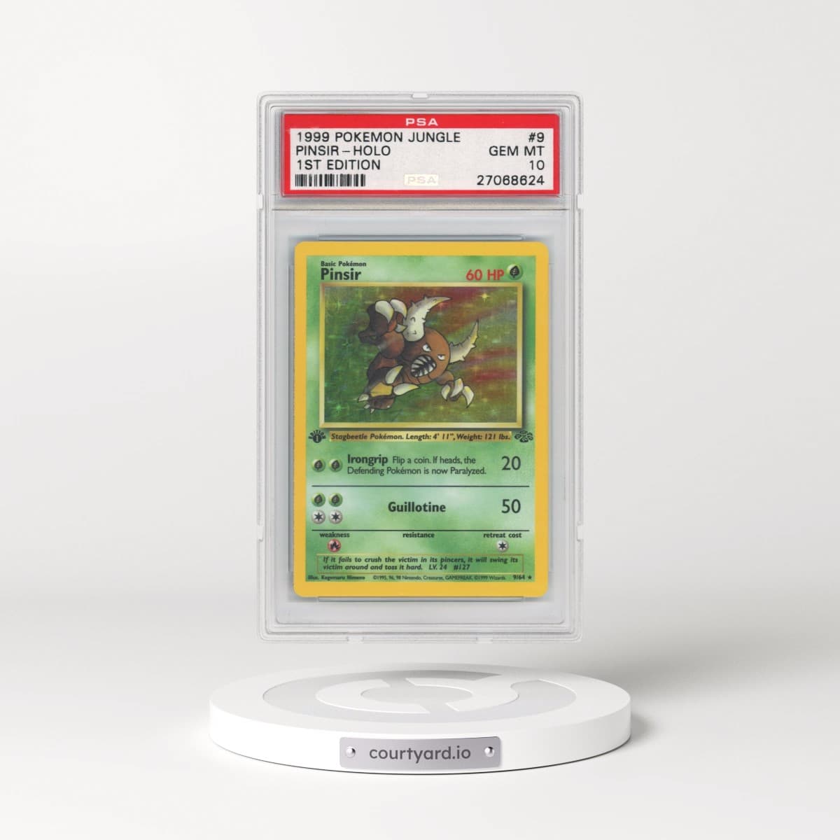 1999 Pokémon Jungle #9 Pinsir - 1st Edition Holo (PSA 10 GEM MINT)