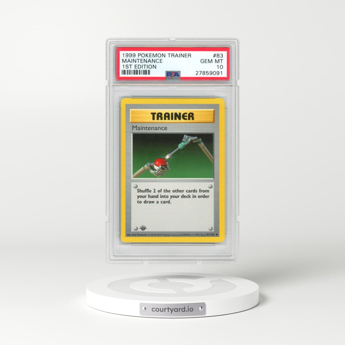 1999 Pokémon Game #83 Maintenance - 1st Edition (PSA 10 GEM MINT)