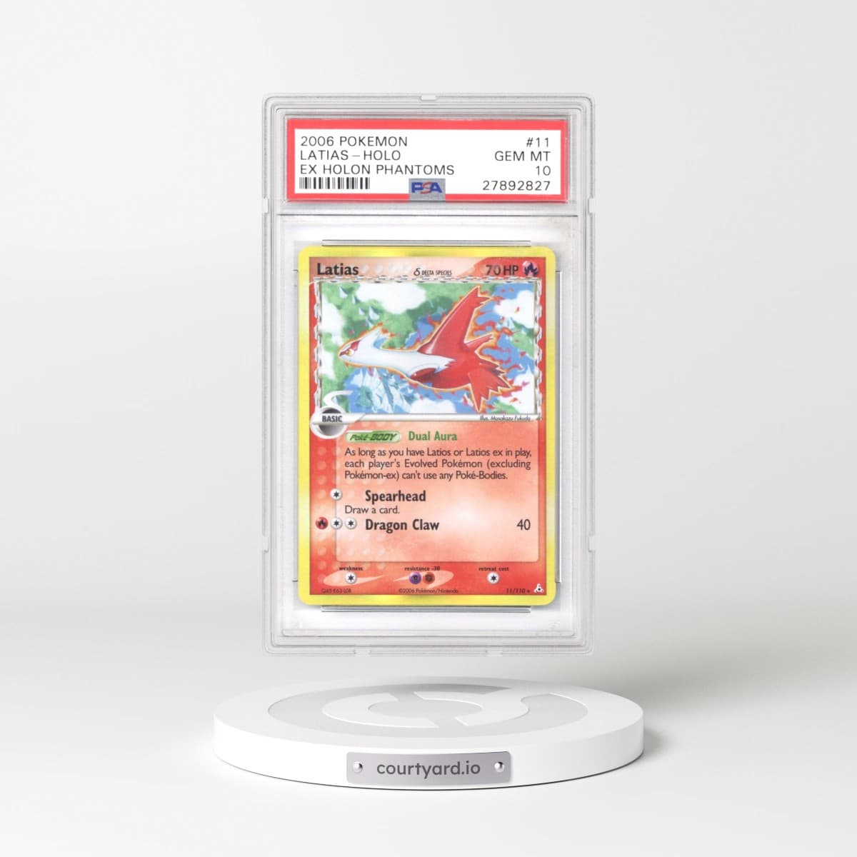 2006 Pokémon EX Holon Phantoms #11 Latias - Holo (PSA 10 GEM MINT)