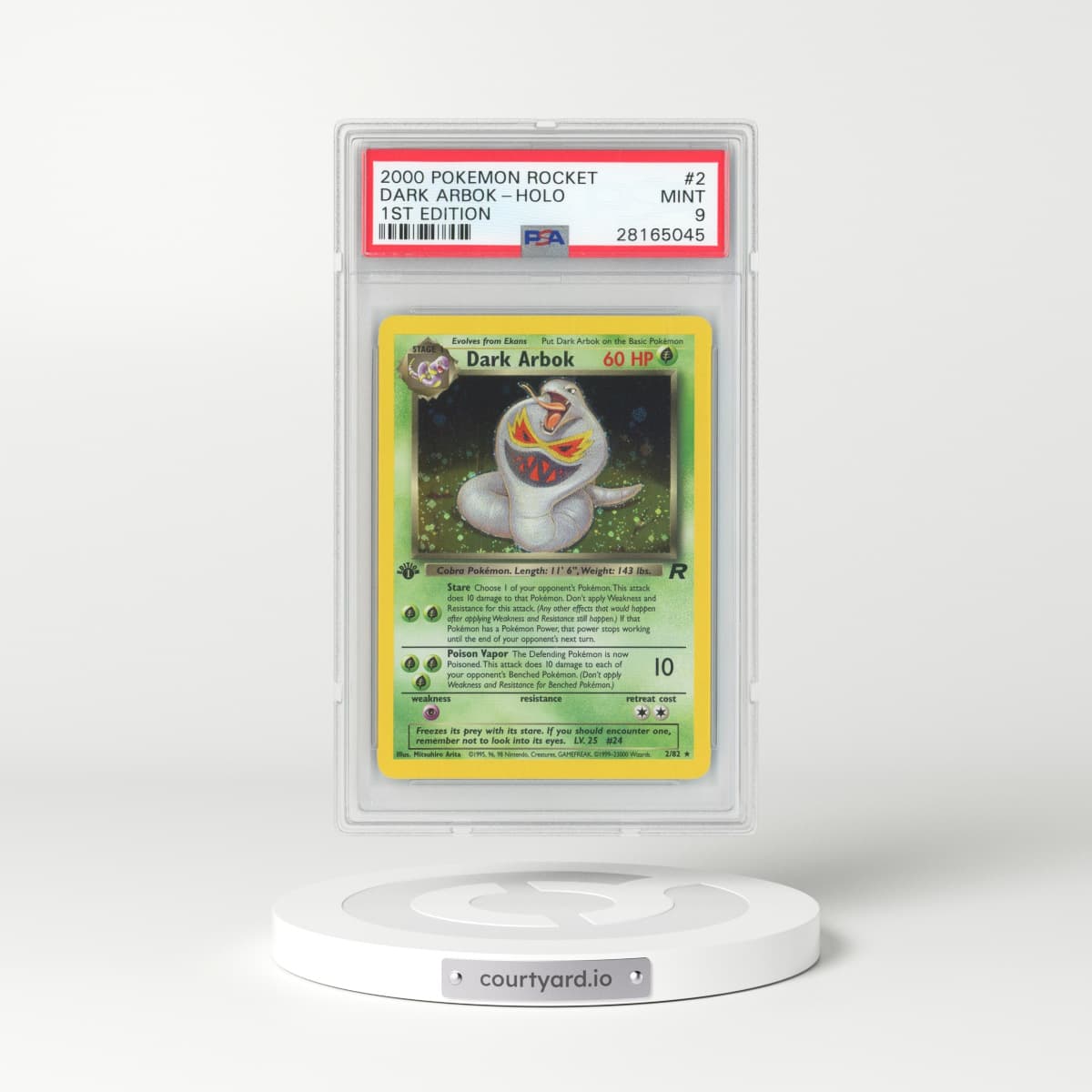 2000 Team Rocket #2 Dark Arbok - 1st Edition Holo (PSA 9 MINT)