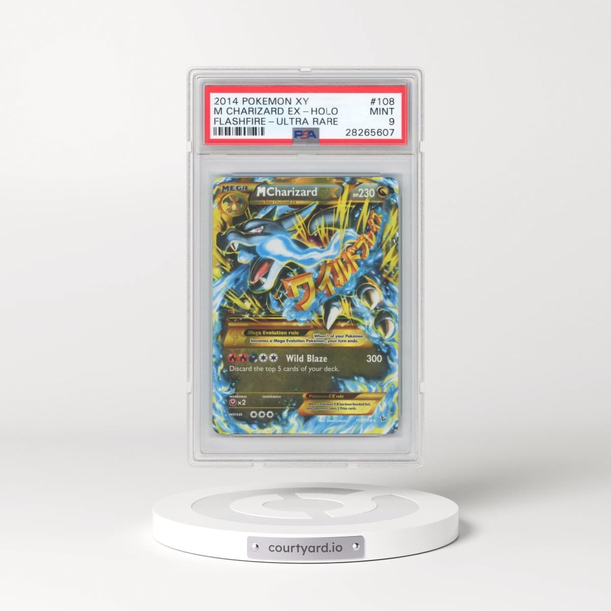 2014 Pokémon XY Flashfire #108 M Charizard EX - Holo Ultra Rare (PSA 9 MINT)