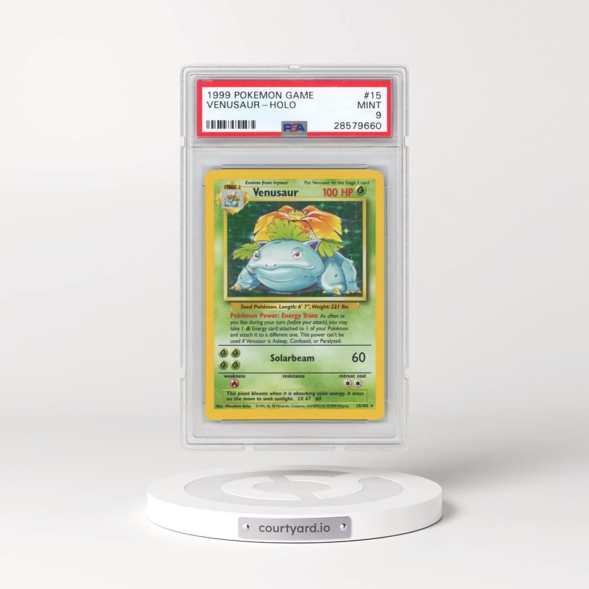 1999 Pokémon Game #15 Venusaur - Holo (PSA 9 MINT)