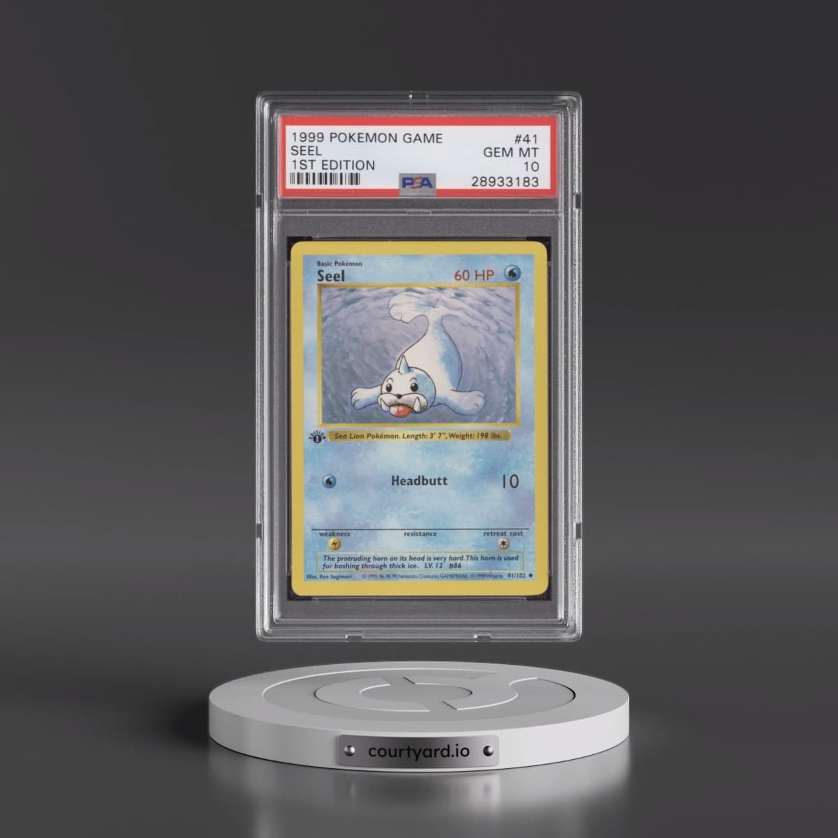 1999 Pokémon Game #41 Seel - 1st Edition (PSA 10 GEM MINT)