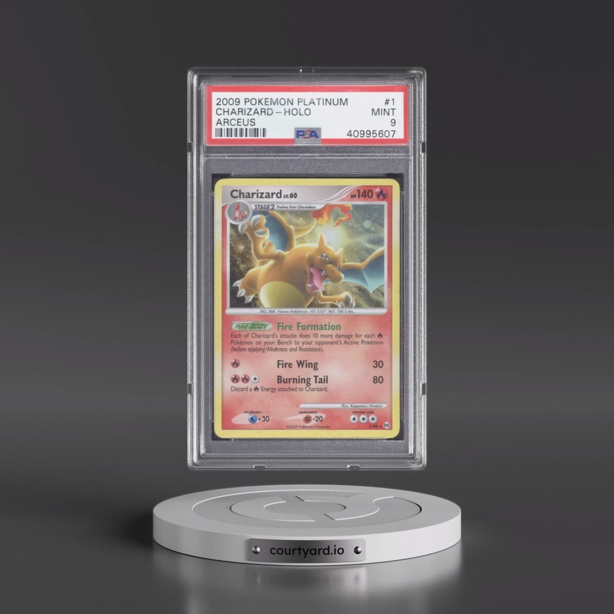 2009 Pokémon Platinum Arceus #1 Charizard - Holo (PSA 9 MINT)