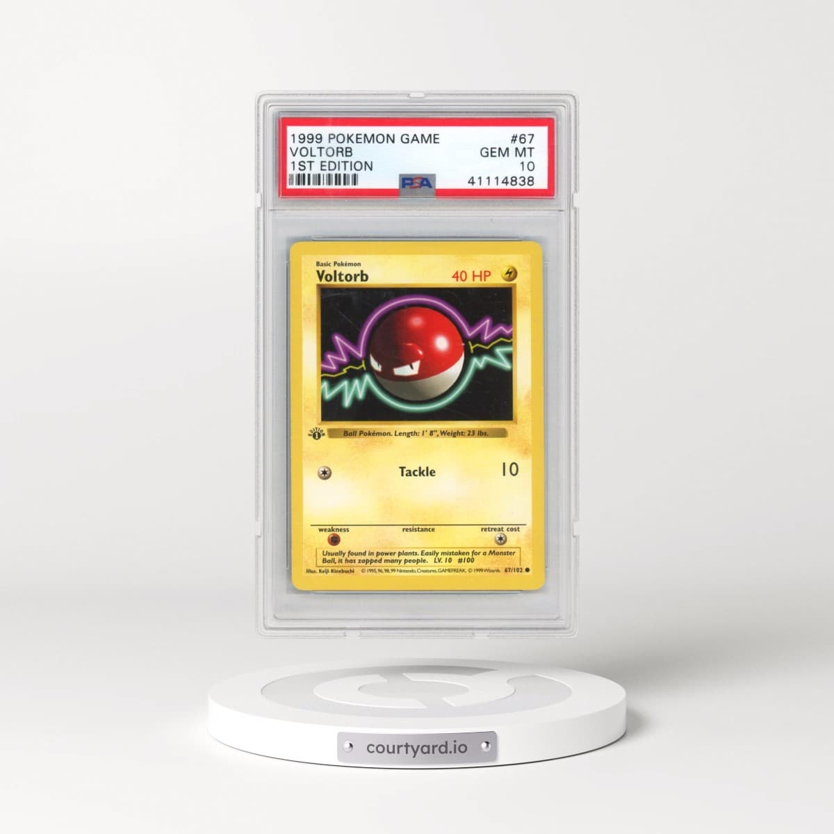 1999 Pokémon Game #67 Voltorb - 1st Edition (PSA 10 GEM MINT)