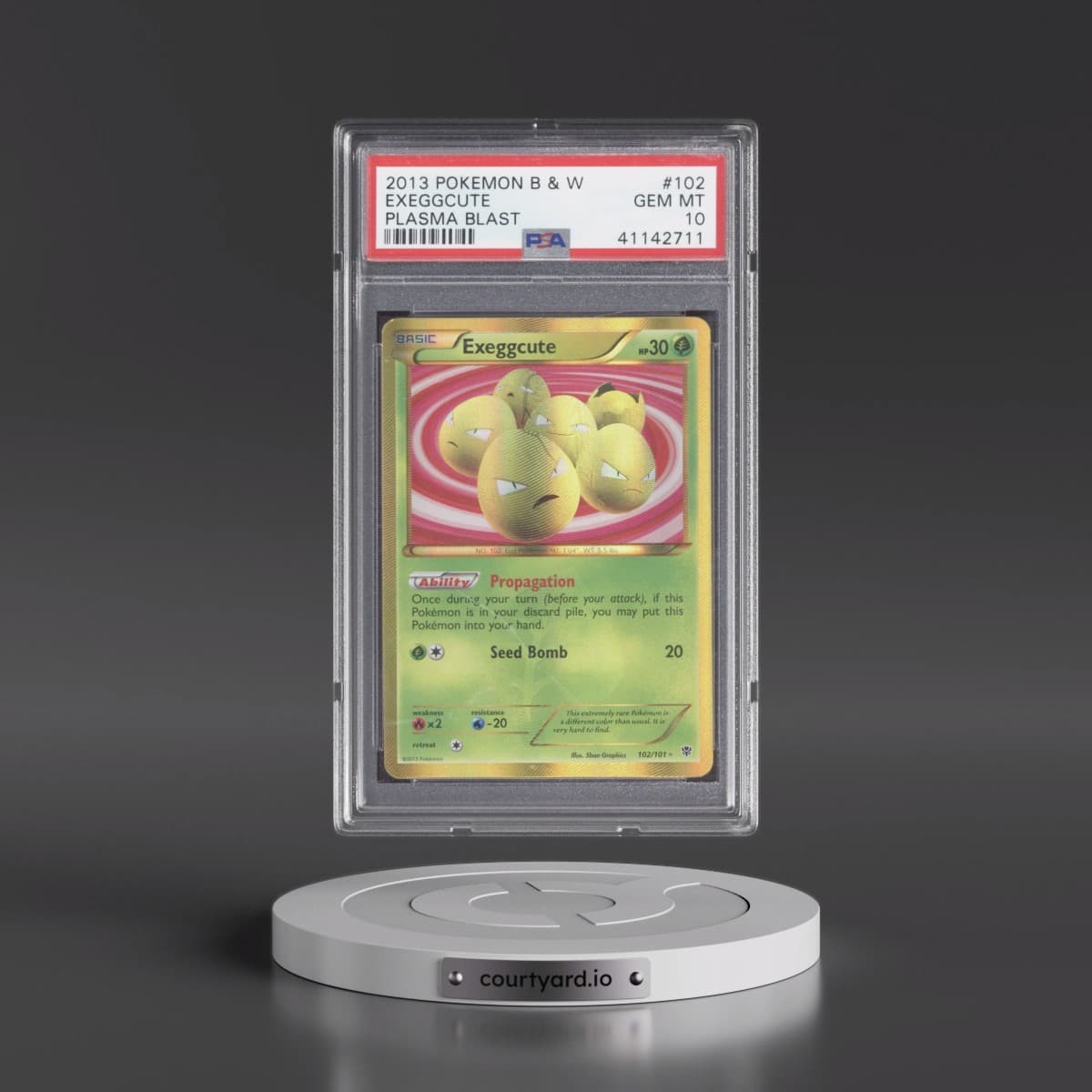 2013 Pokémon Black & White Plasma Blast #102 Exeggcute (PSA 10 GEM MINT)
