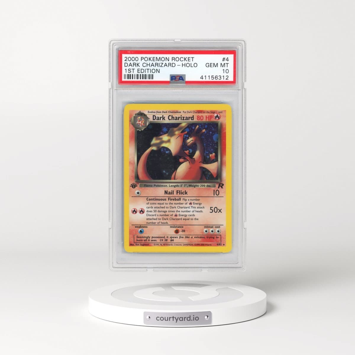 2000 Pokémon Rocket #4 Dark Charizard - 1st Edition Holo (PSA 10 GEM MINT)