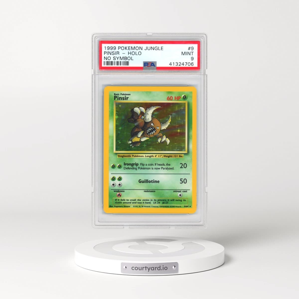 1999 Jungle #9 Pinsir - Holo No Symbol (PSA 9 MINT)