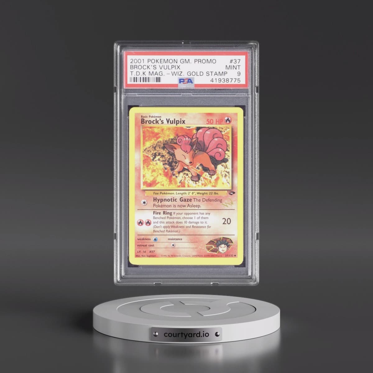 2001 Pokémon Game Promo #37 Brock's Vulpix - Top Deck Magazine (PSA 9 MINT)