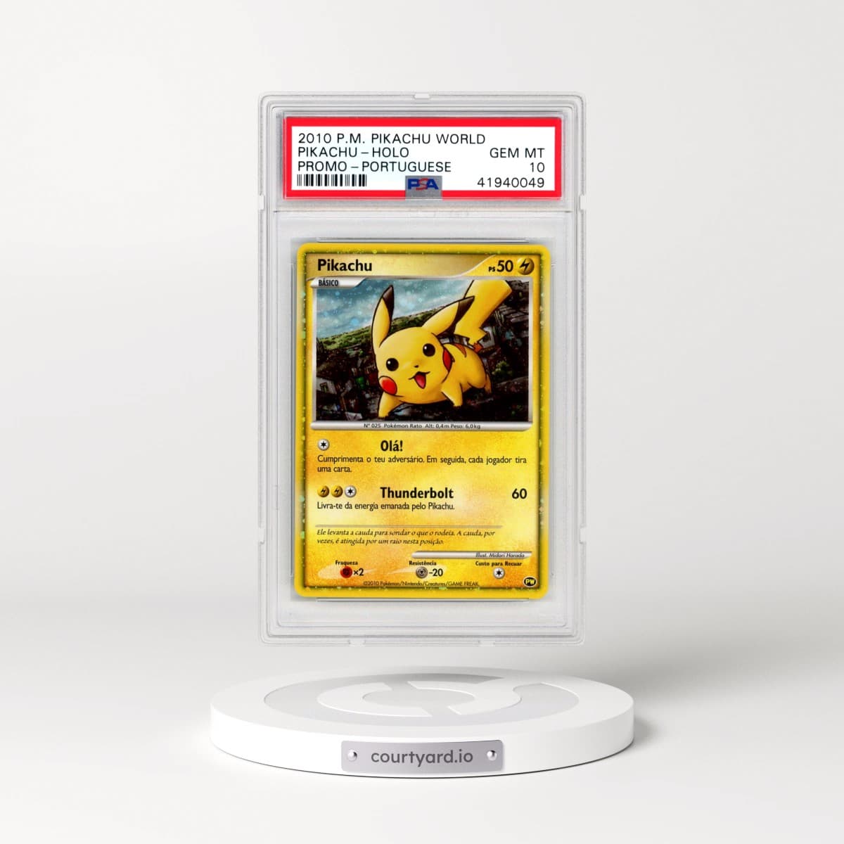 2010 Pokémon Pikachu World Promo Pikachu - Holo (PSA 10 GEM MINT)