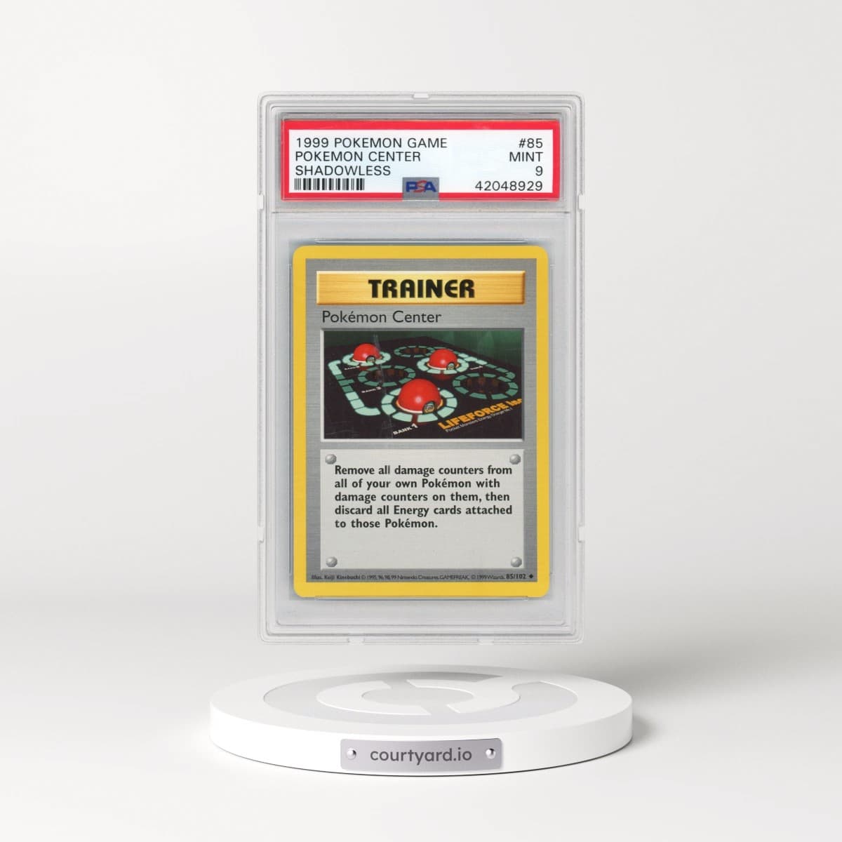 1999 Pokémon Game #85 Pokemon Center - Shadowless (PSA 9 MINT)