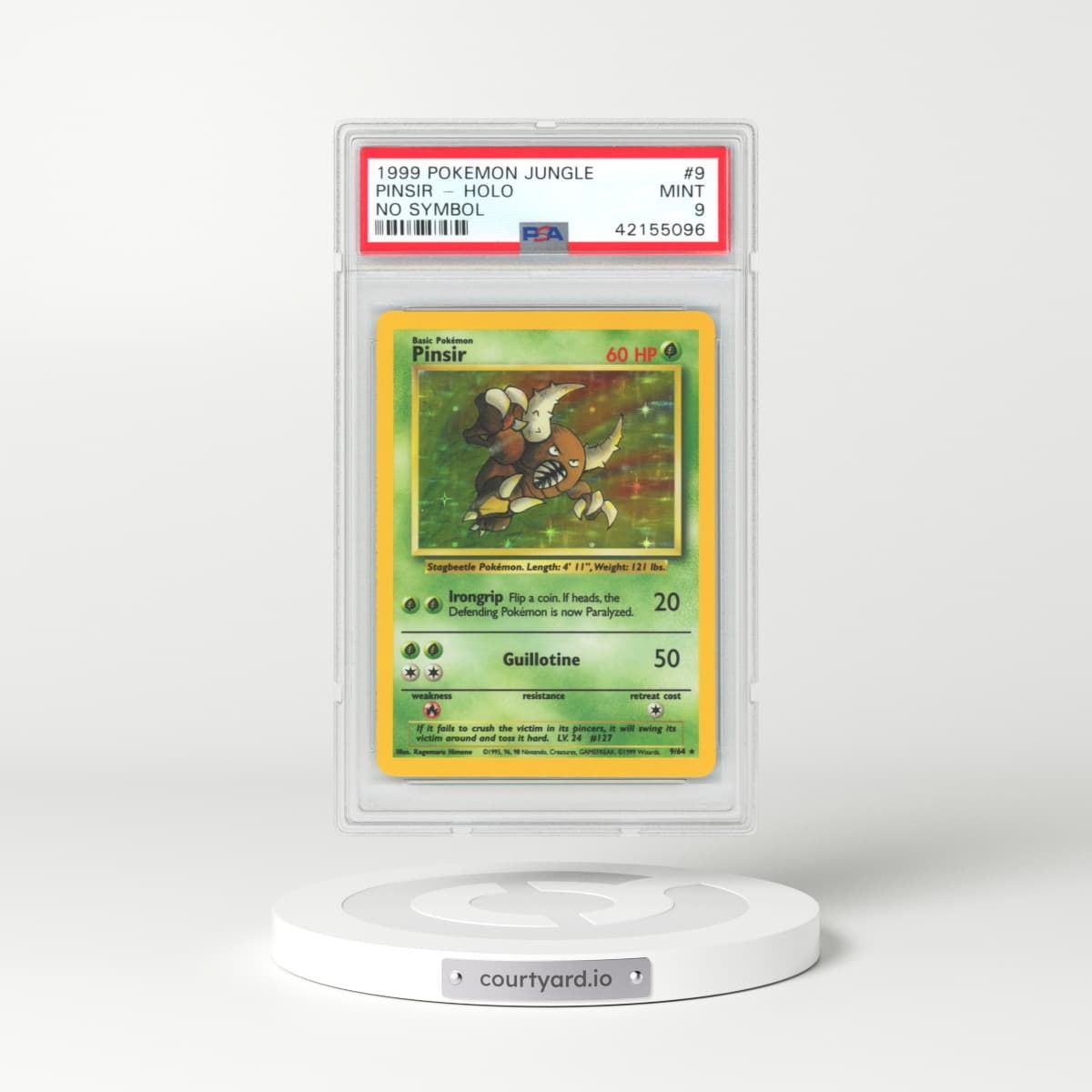 1999 Jungle #9 Pinsir - Holo No Symbol (PSA 9 MINT)