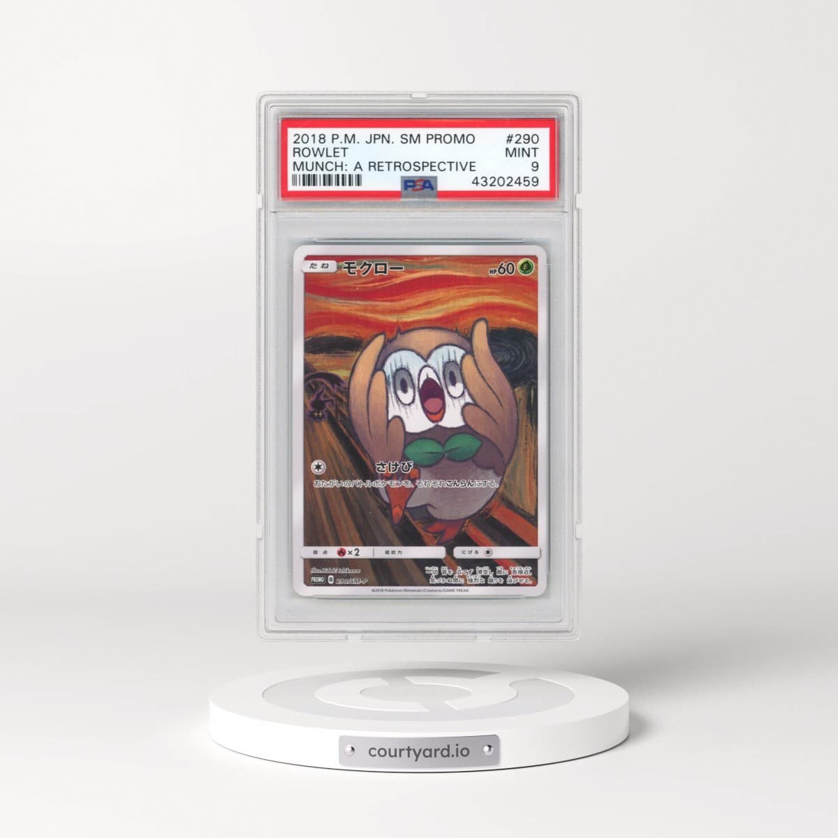 2018 Pokémon SM Promo #290 Rowlet - Munch: A Retrospective (PSA 9 MINT)