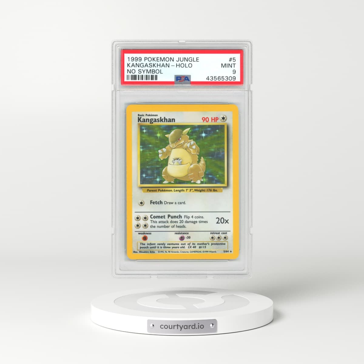 1999 Jungle #5 Kangaskhan - Holo No Symbol (PSA 9 MINT)