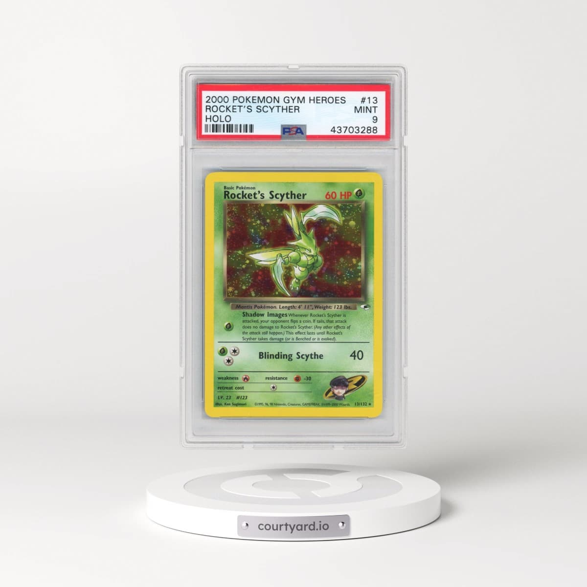 2000 Pokémon Gym Heroes #13 Rocket's Scyther - Holo (PSA 9 MINT)