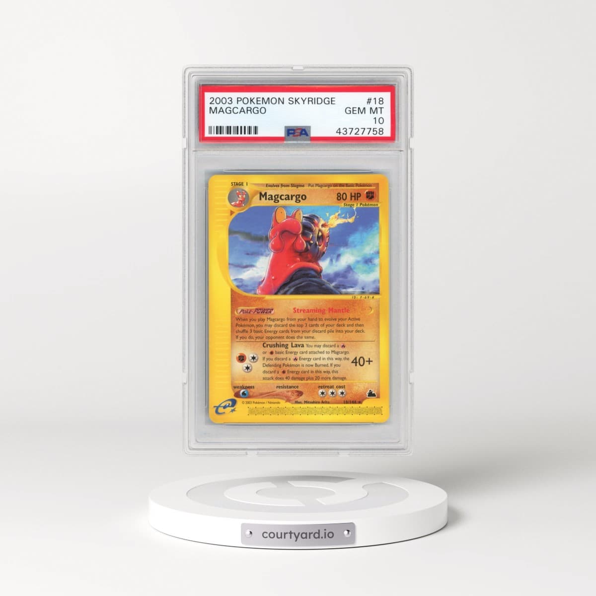 2003 Pokémon Skyridge #18 Magcargo (PSA 10 GEM MINT)