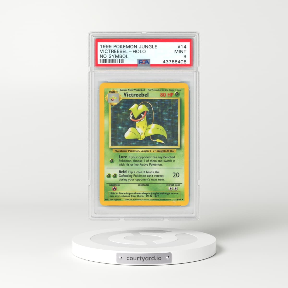 1999 Jungle #14 Victreebel - Holo No Symbol (PSA 9 MINT)