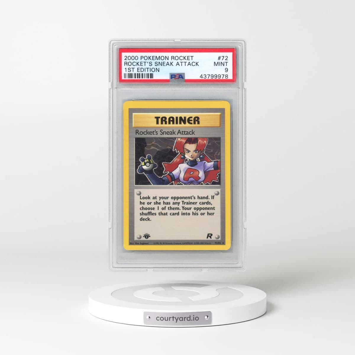 2000 Pokémon Rocket #72 Rocket's Sneak Attack - 1st Edition (PSA 9 MINT)