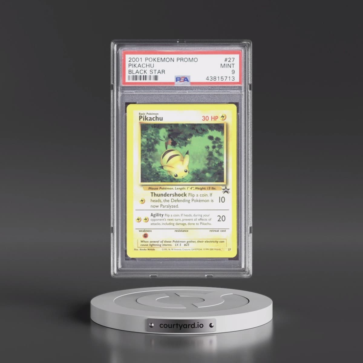 2000 Pokémon Promo Black Star #27 Pikachu (PSA 9 MINT)