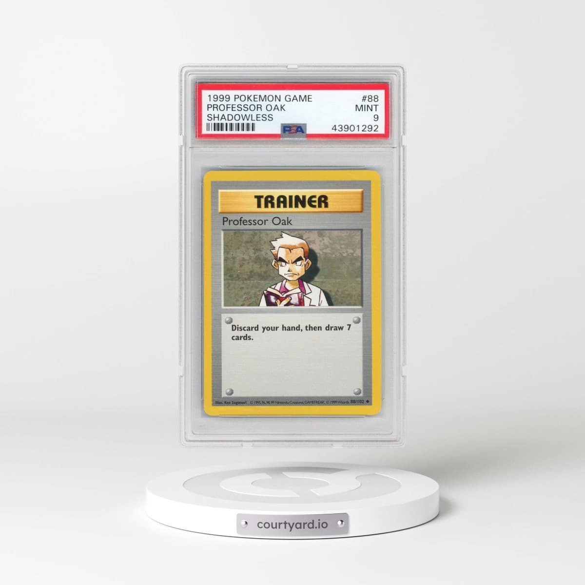 1999 Pokémon Game #88 Professor Oak - Shadowless (PSA 9 MINT)