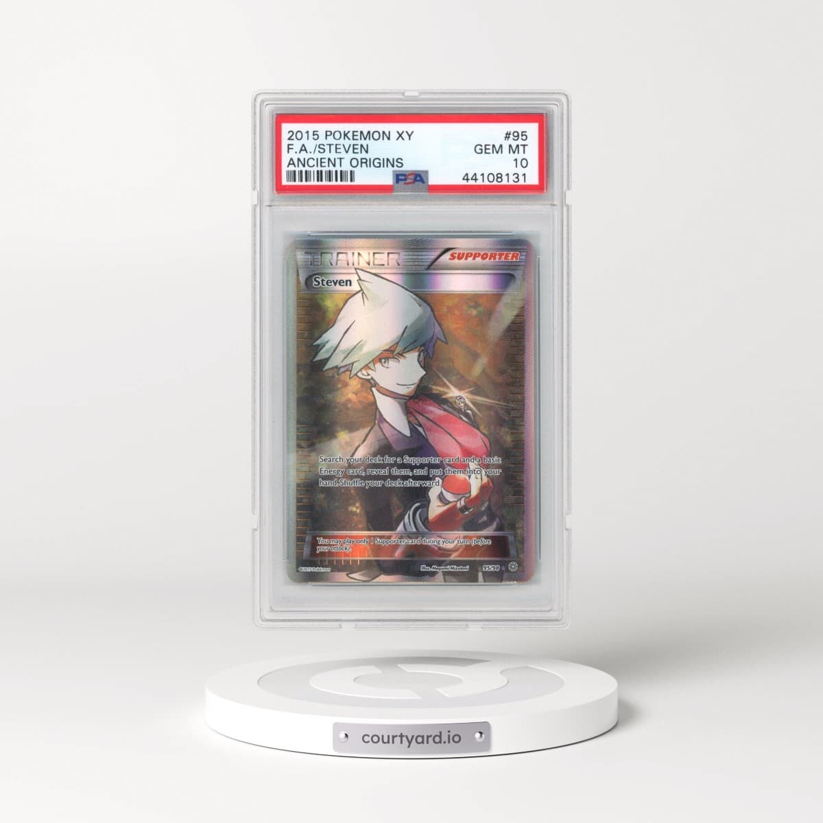 2015 Pokémon XY Ancient Origins #95 Steven - Full Art (PSA 10 GEM MINT)