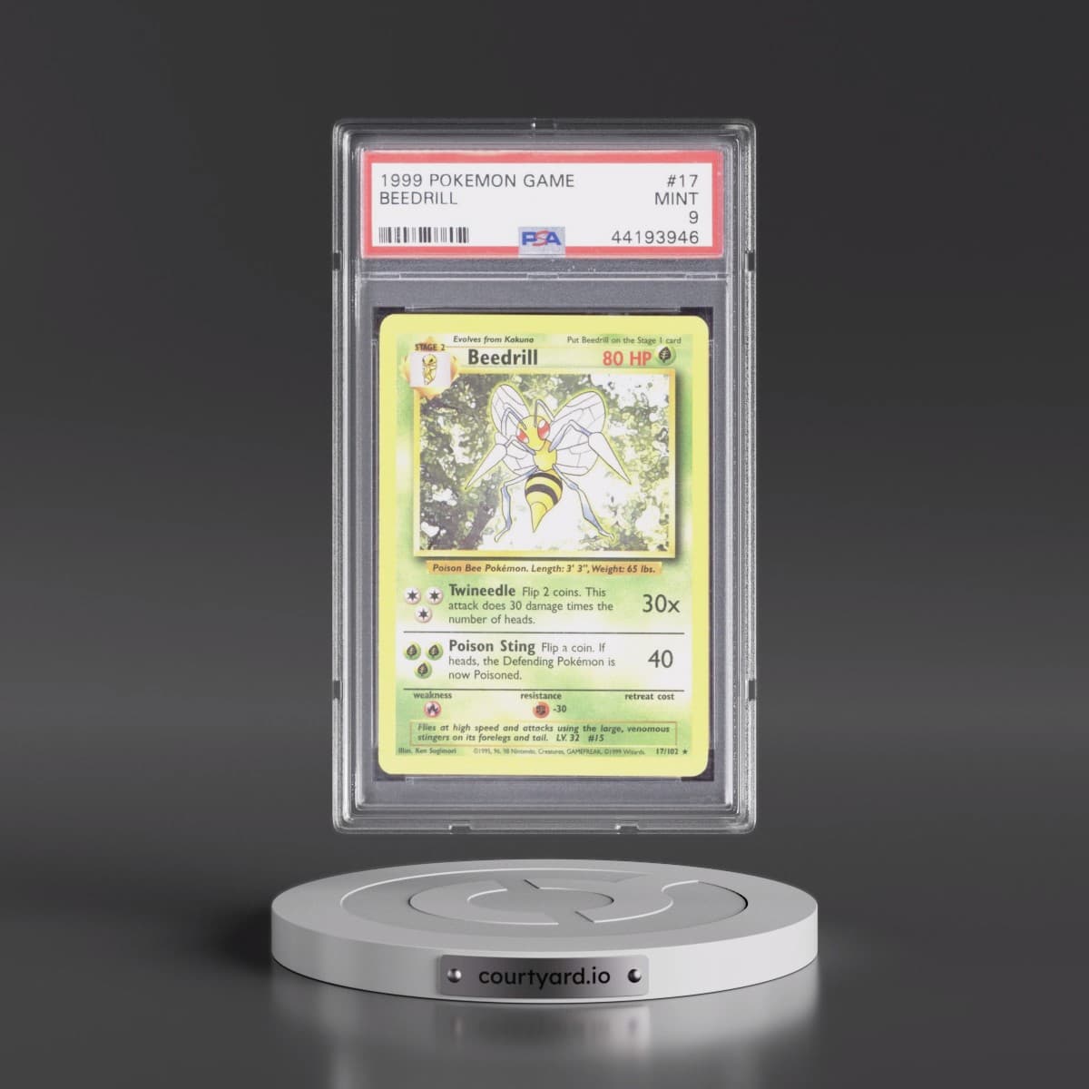 1999 Pokémon Game #17 Beedrill (PSA 9 MINT)