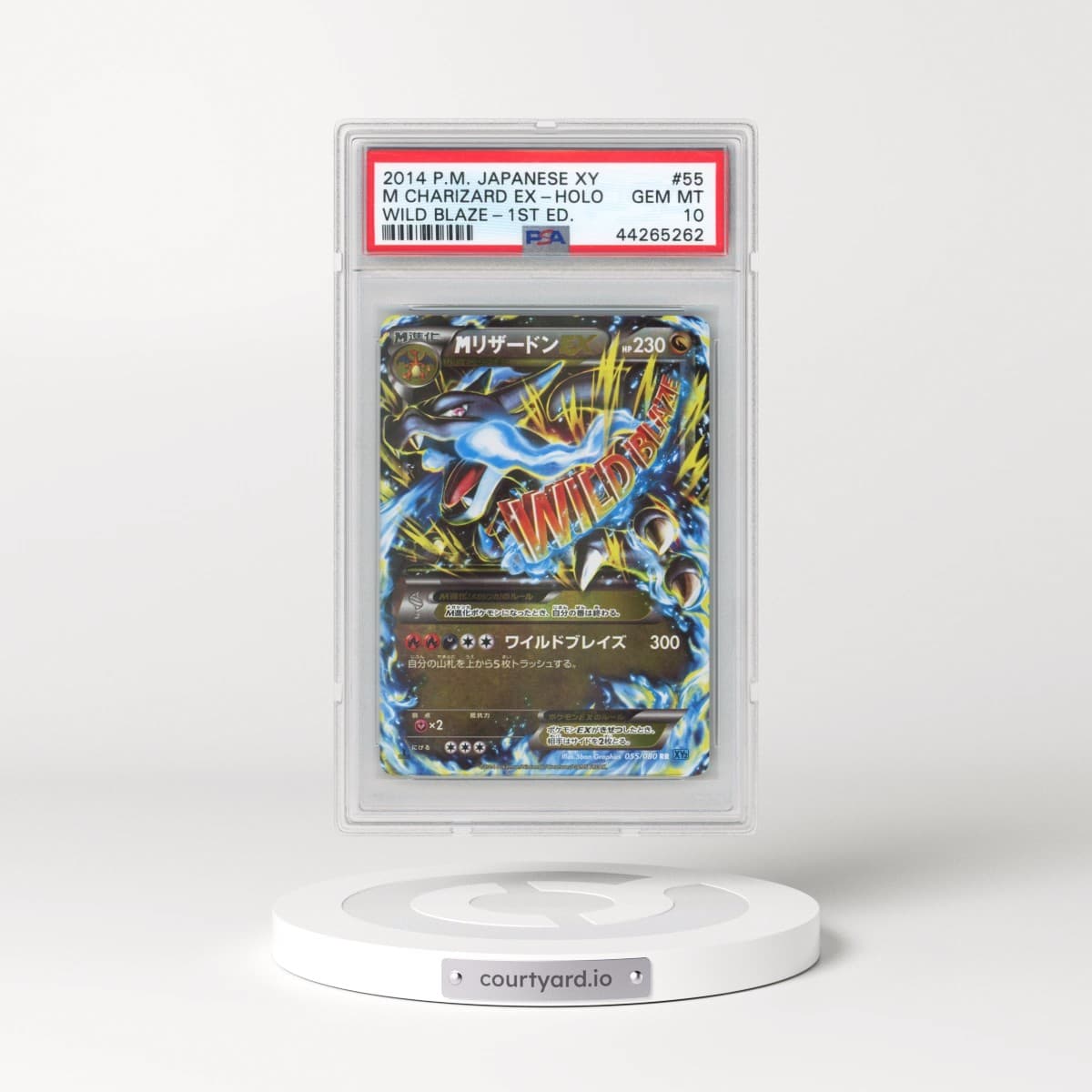 2014 Pokémon XY Wild Blaze #055 M Charizard EX - 1st Edition Holo (PSA 10 GEM MINT)