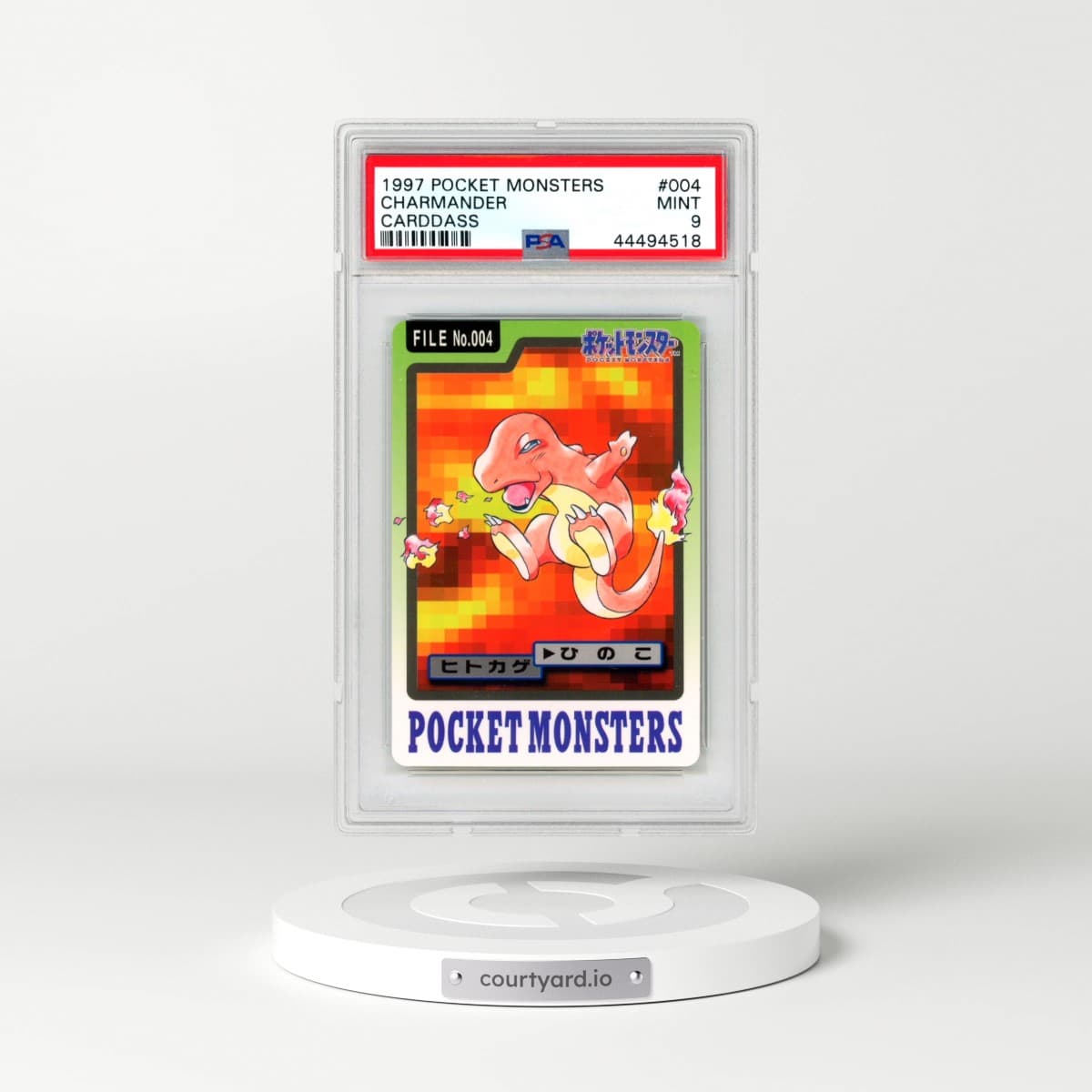 1997 Pocket Monsters Carddass #004 Charmander (PSA 9 MINT)