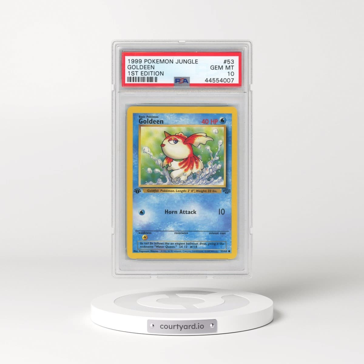 1999 Pokémon Jungle #53 Goldeen - 1st Edition (PSA 10 GEM MINT)