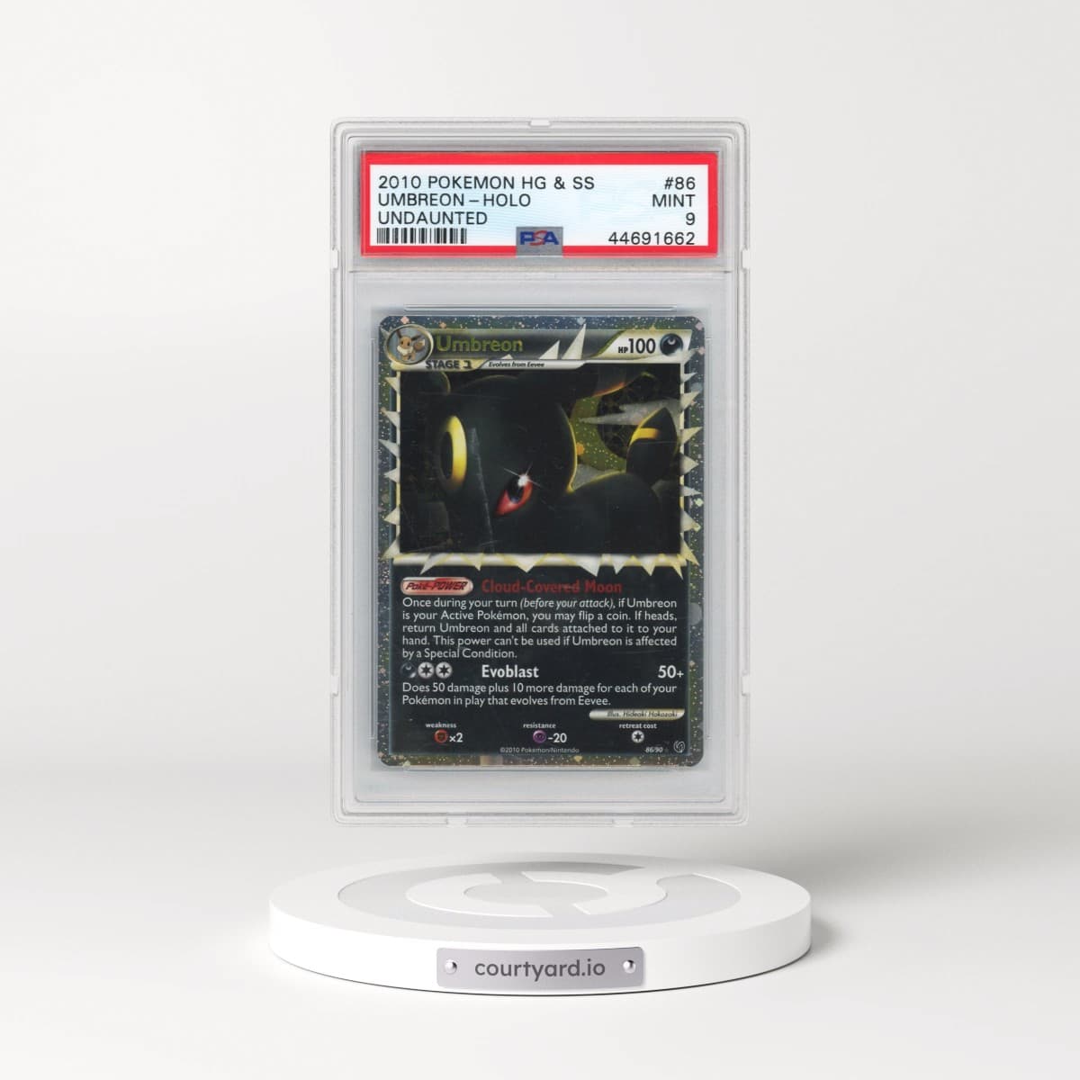 2010 Pokémon Heartgold & Soulsilver Undaunted #86 Umbreon - Holo (PSA 9 MINT)