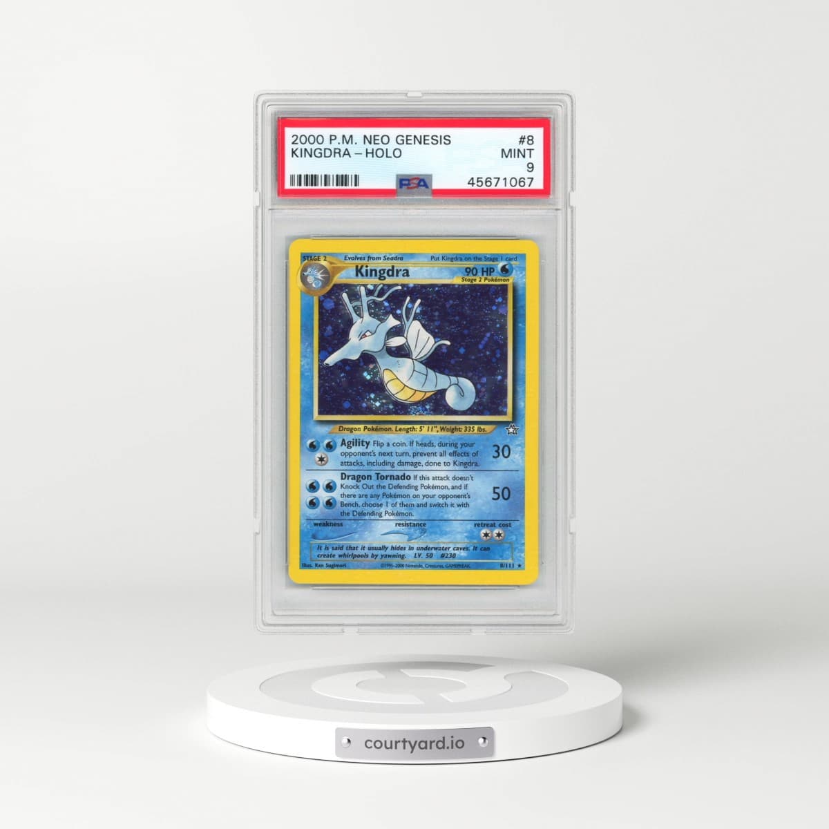2000 Pokémon Neo Genesis #8 Kingdra - Holo (PSA 9 MINT)